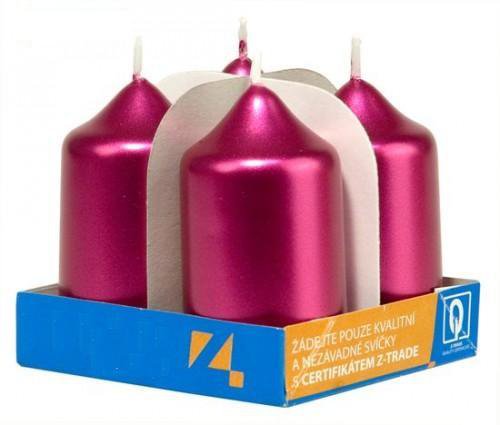 Svíčka advent.40x75mm Malinové 4ks - Drogerie Osvěžovače a svíčky Svíčky adventní